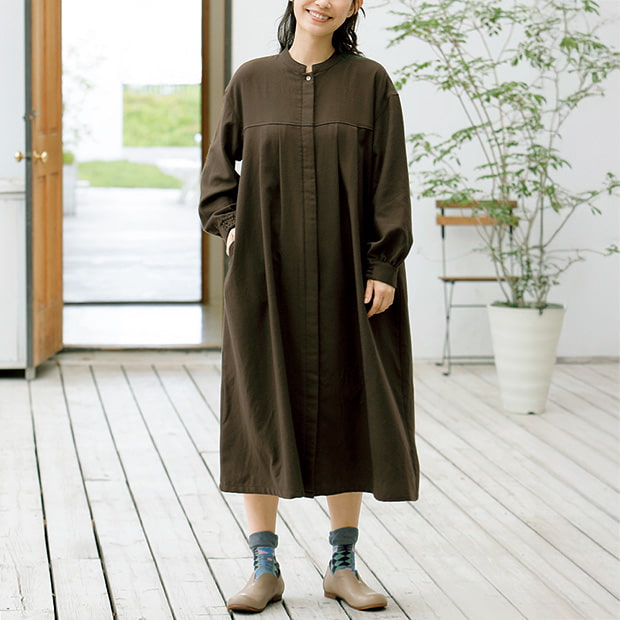 ウールコットンツイルワンピース／当社限定モデル