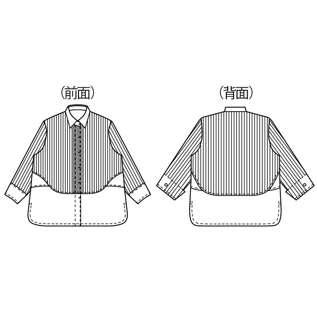 ロ-ン×カツラギピンタックシャツ