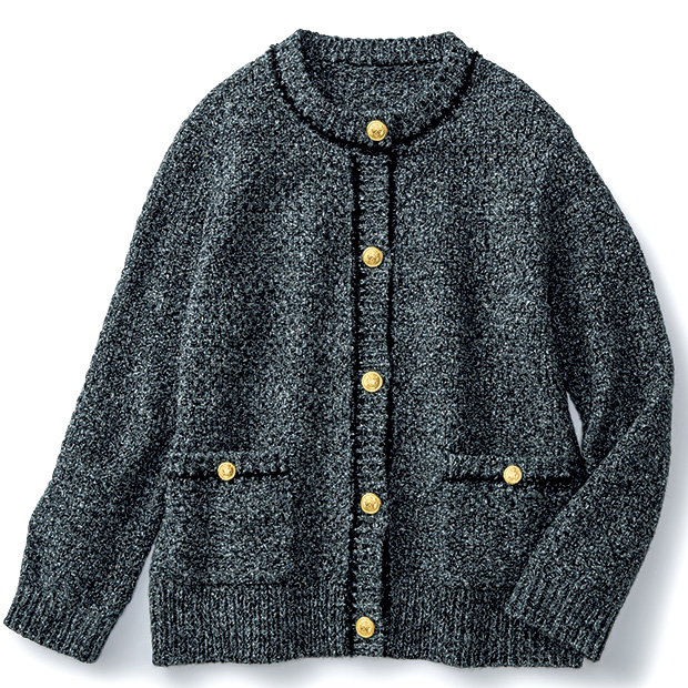 ニットツイード･カーディガン