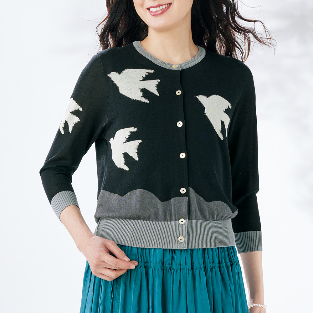 七分袖カーディガン