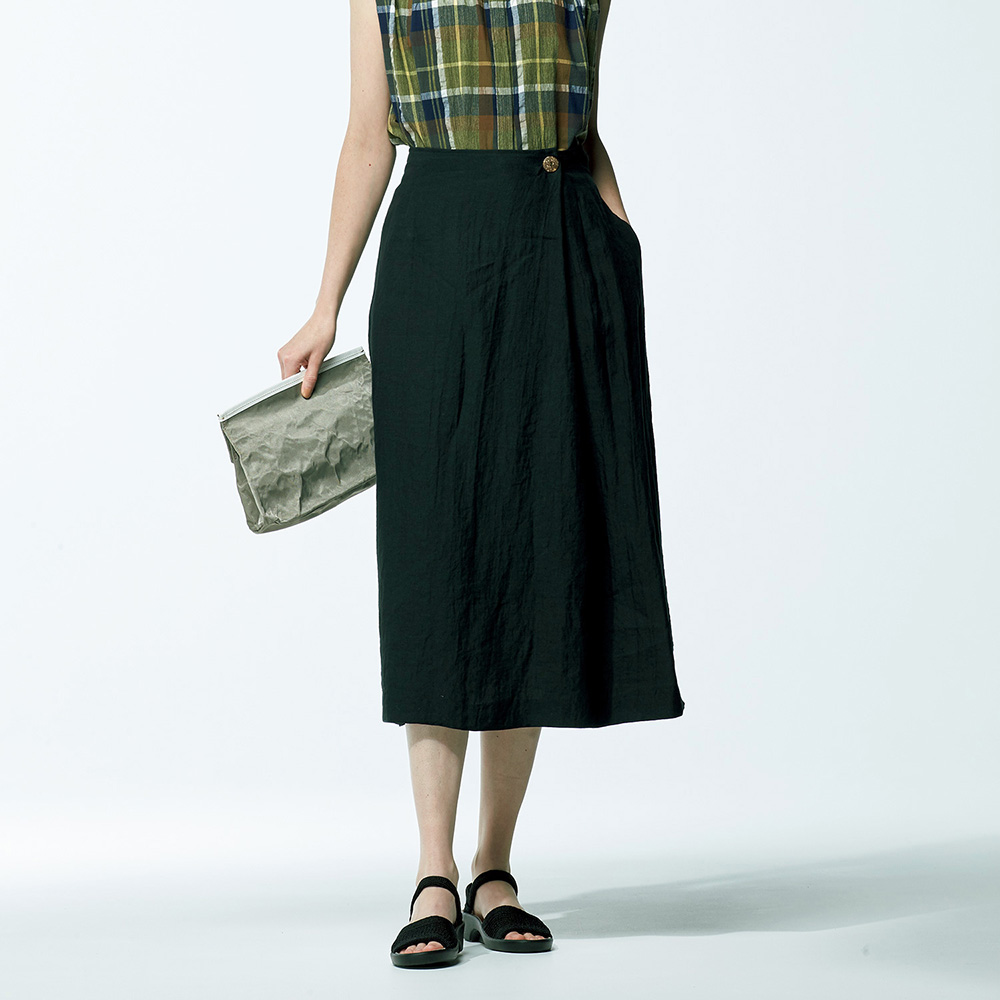 カリーノ コトーネ リネン ラップ風スカート ライトアップオンラインストア カリーノ コトーネ リネン ラップ風スカート ライトアップオンラインストア