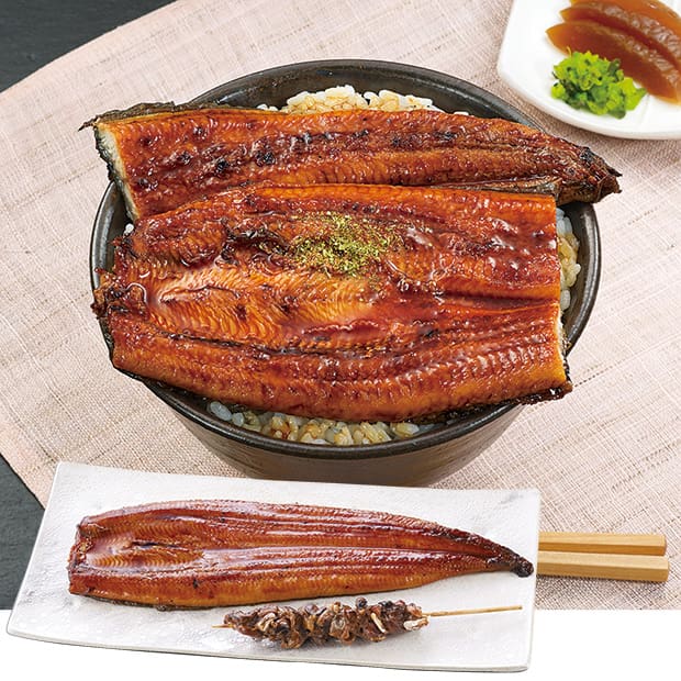鹿児島産うなぎ長焼きと国産うなぎ肝串焼きセット