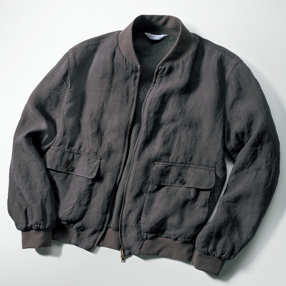 リネンボンバージャケット