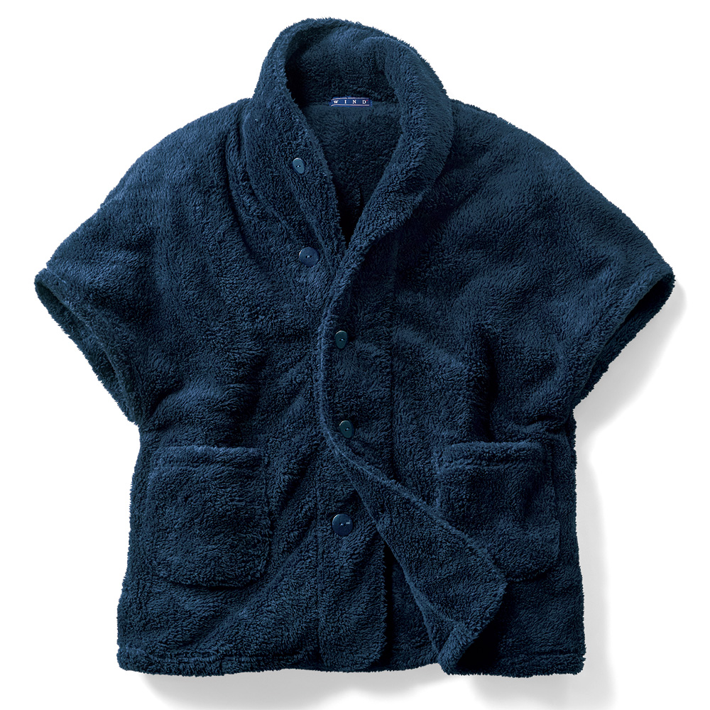 肩･首まで暖かフリースベスト／男女兼用