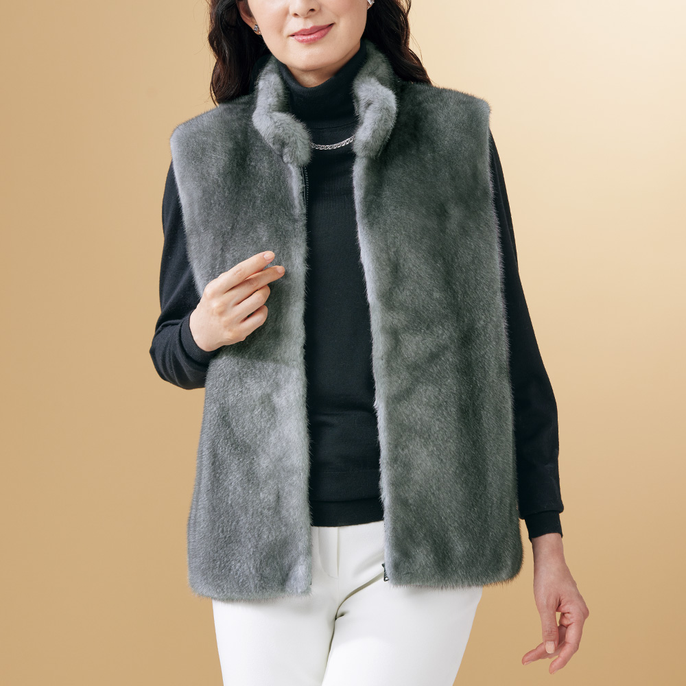 ミンクベスト/ブルーアイリス