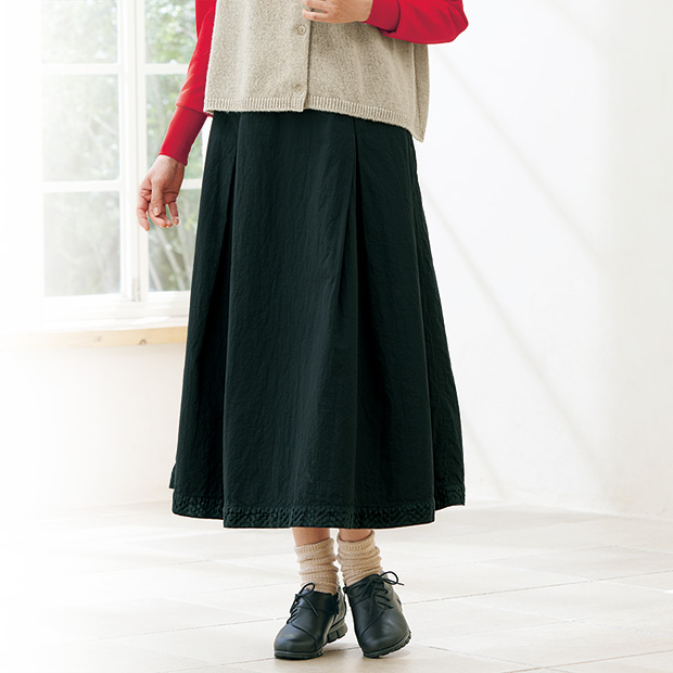 裾ジャカードデザインスカート