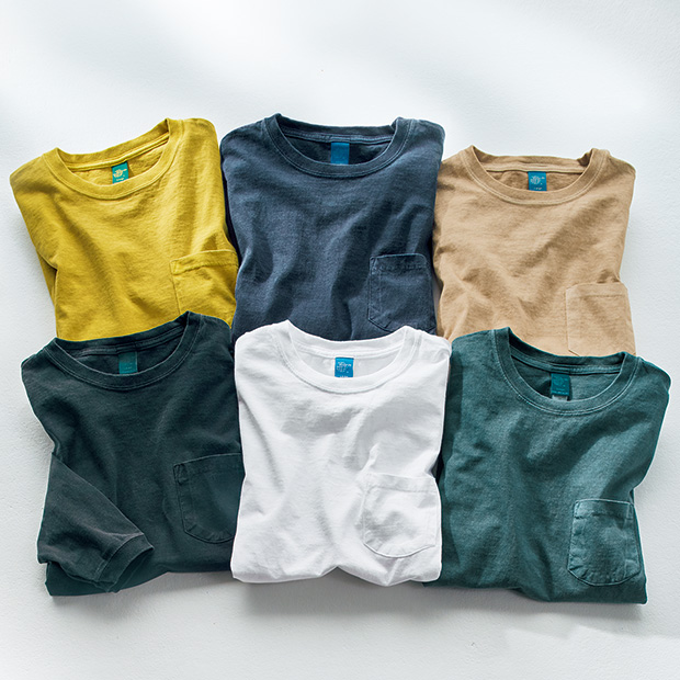 米綿ポケットTシャツ／2色セット
