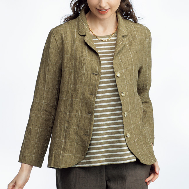 刻みパーツチェーン・ゴールドネックレス