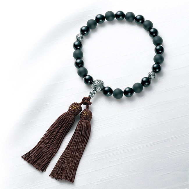 オニキスと彫金念珠／紳士用