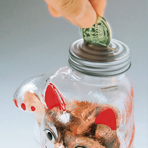 レトロガラス招き猫／貯金箱