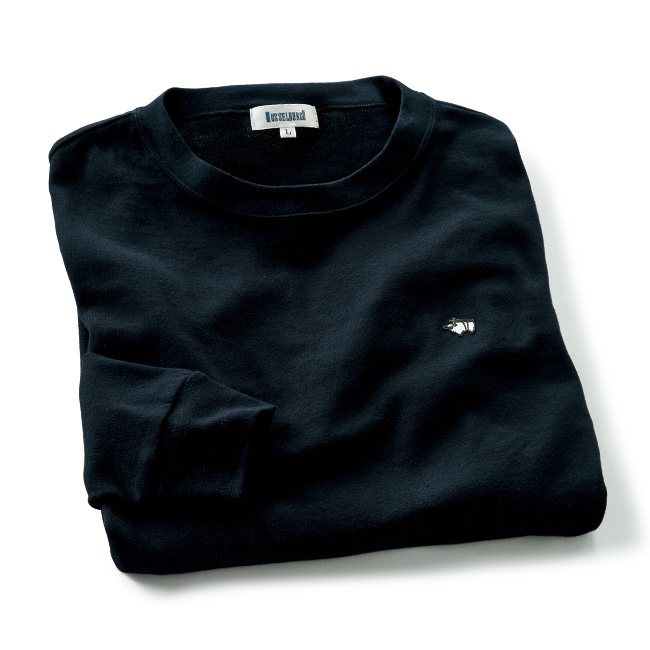 コットンカシミヤ長袖プルオーバー