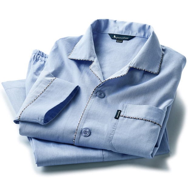 ピケシャンブレー･テーラーパジャマ