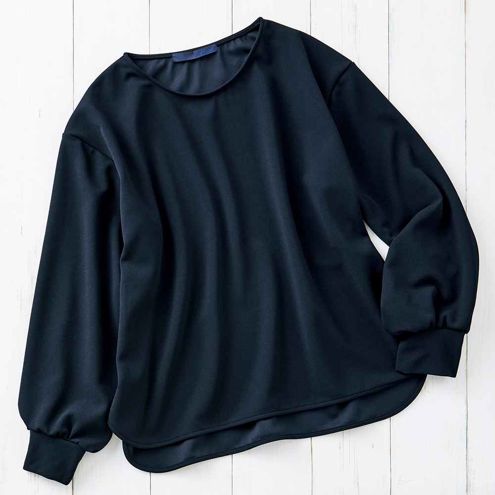 ジョーゼット調ジャージープルオーバー