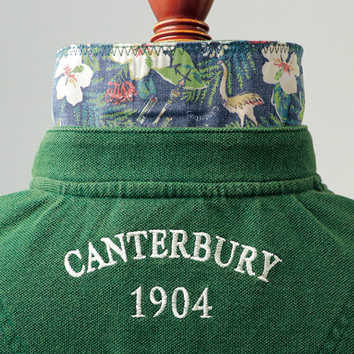 フェードカラー･七分袖ラガーポロシャツ