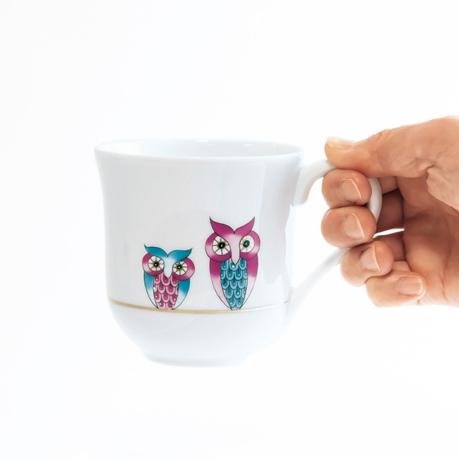 マグカップ/ミミズクの親子