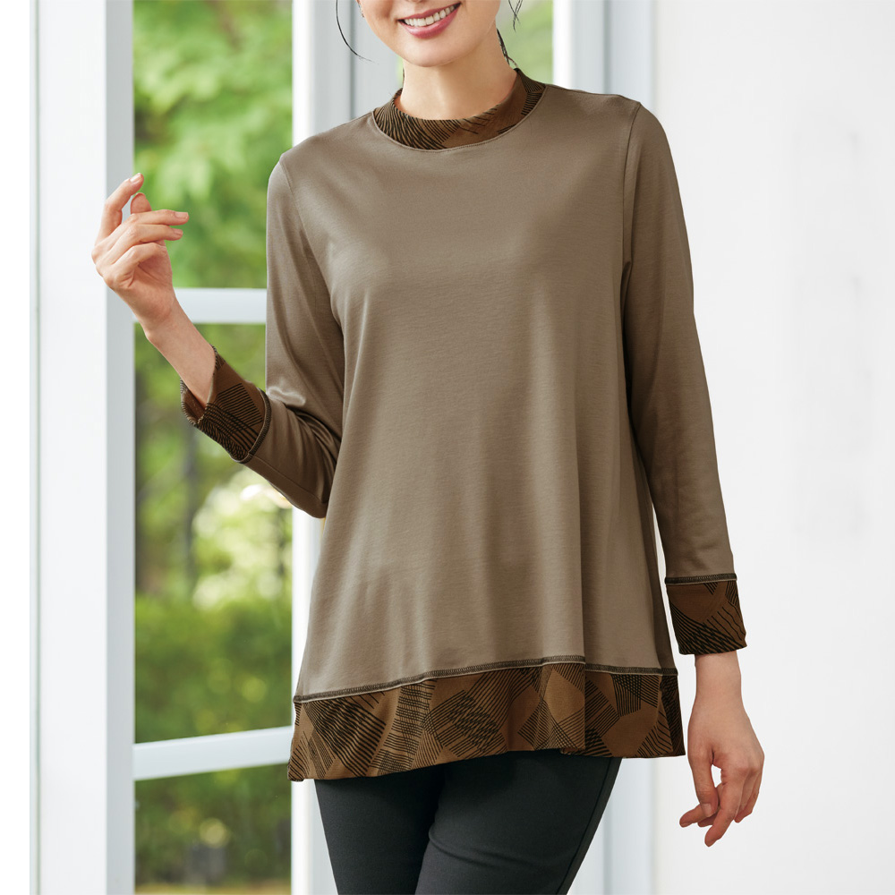 プリントチュール使いチュニック