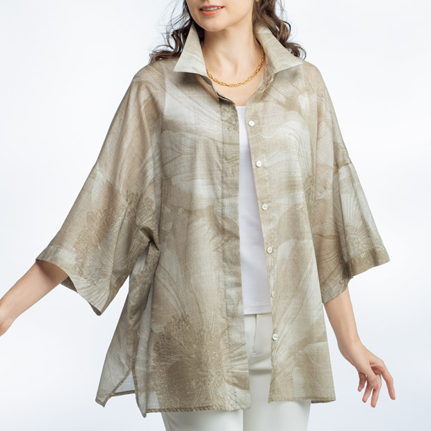 コットンシアーシャツ