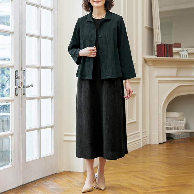 シルク混シャーリング･アンサンブル