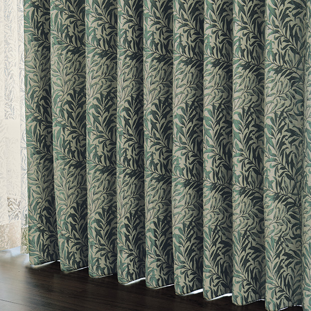 2級遮光ドレープカーテン2枚組／ウィローボウ