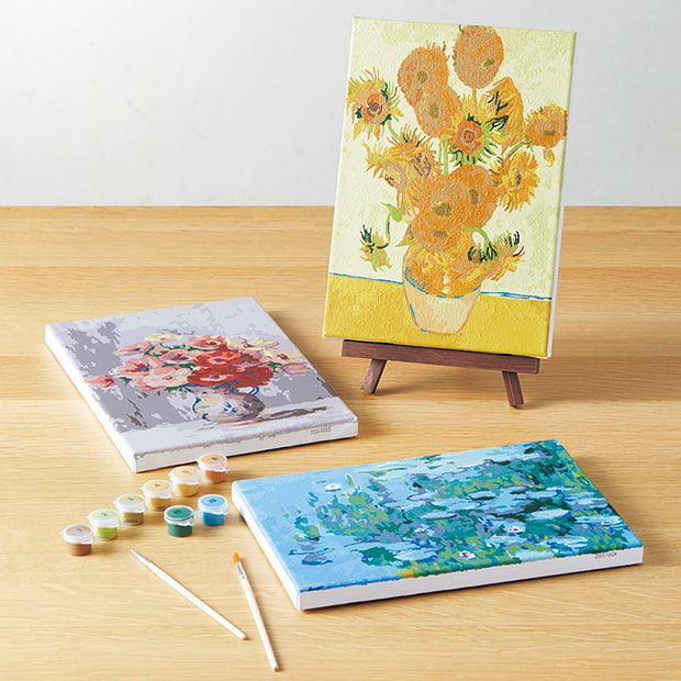 キャンバスに描く花の名画／3種セット