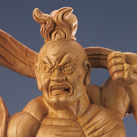 欅手彫り／仁王像