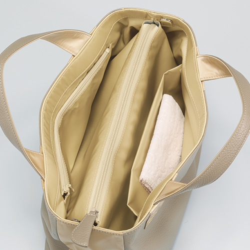 型押しレザーを使った和モダンバッグ