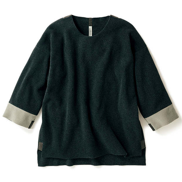 配色使いフリースプルオーバー