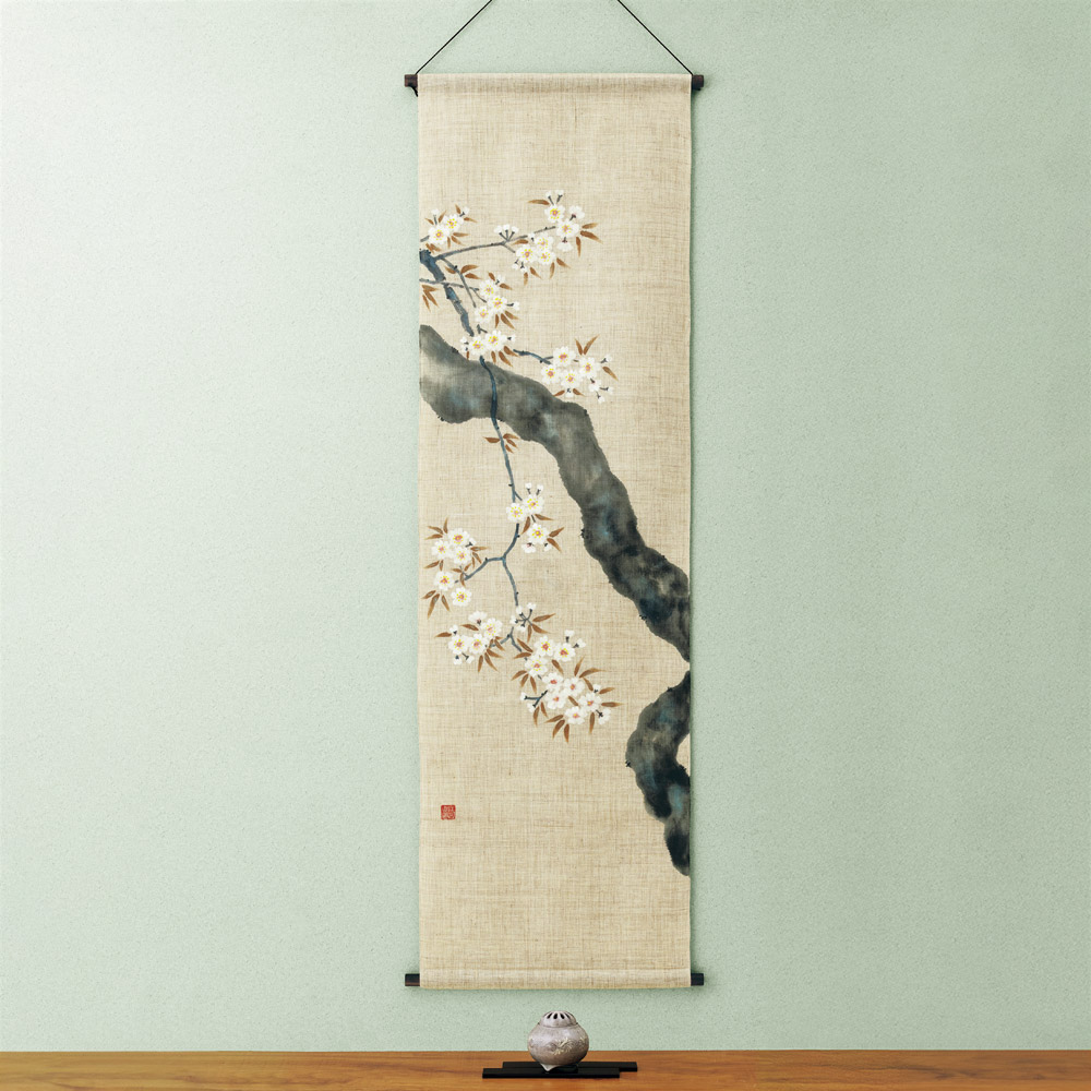 万葉舎 手描きタペストリー／枝垂桜 | ライトアップオンラインストア