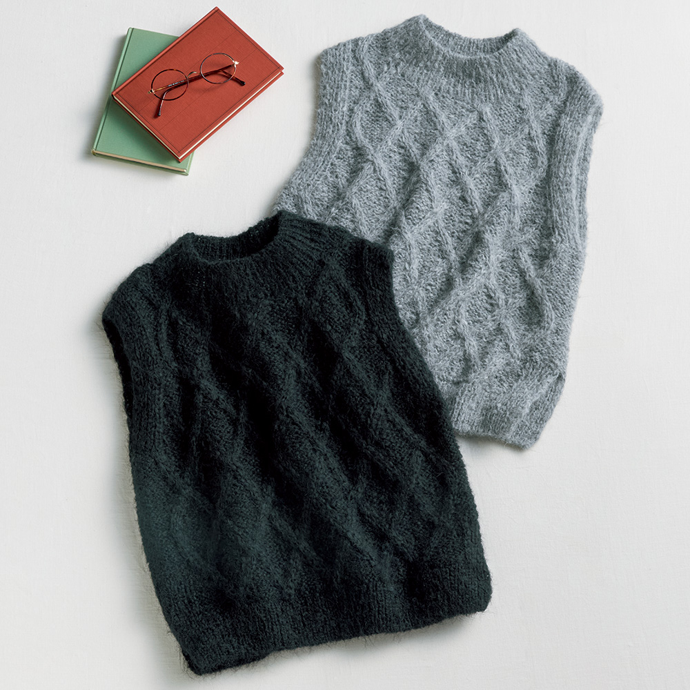 アルパカウールニットベスト