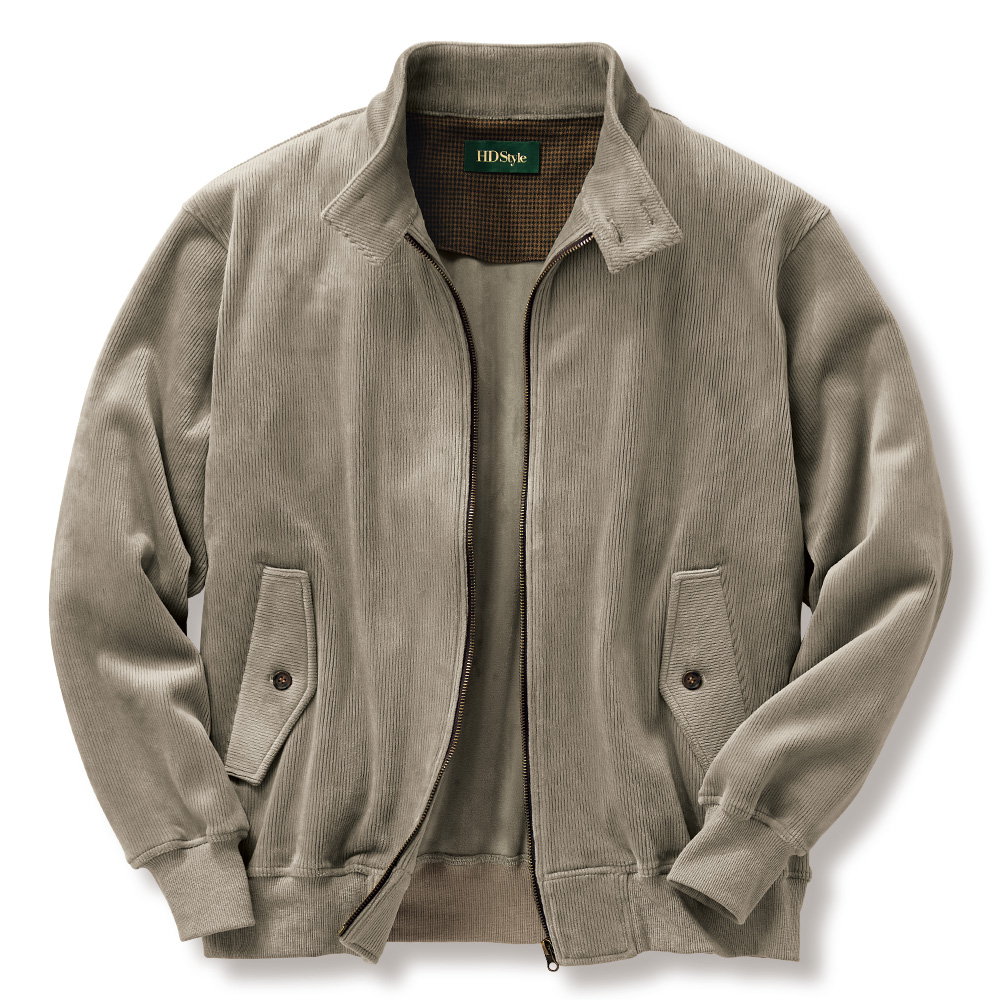 コーデュロイ風フリースブルゾン