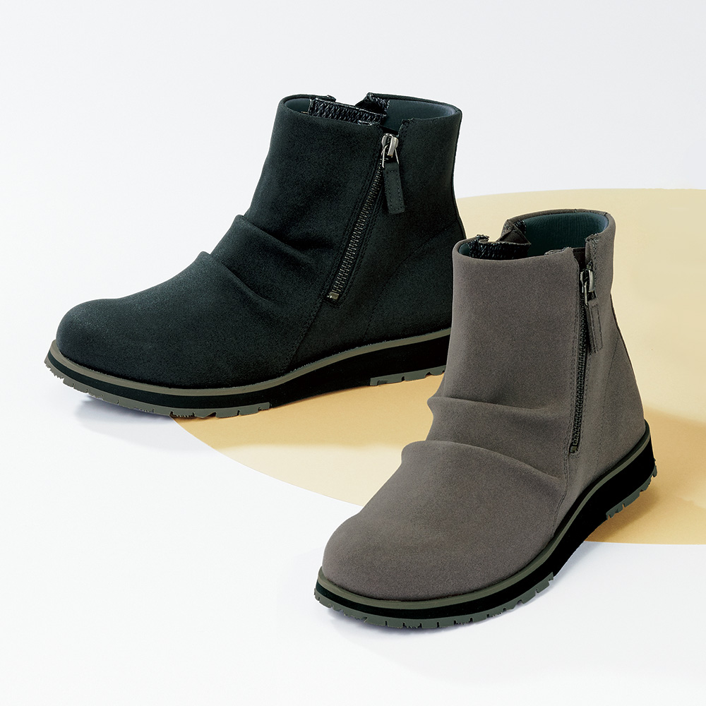 ゴアテックス・スウェード調シャーリングブーツ/4E相当