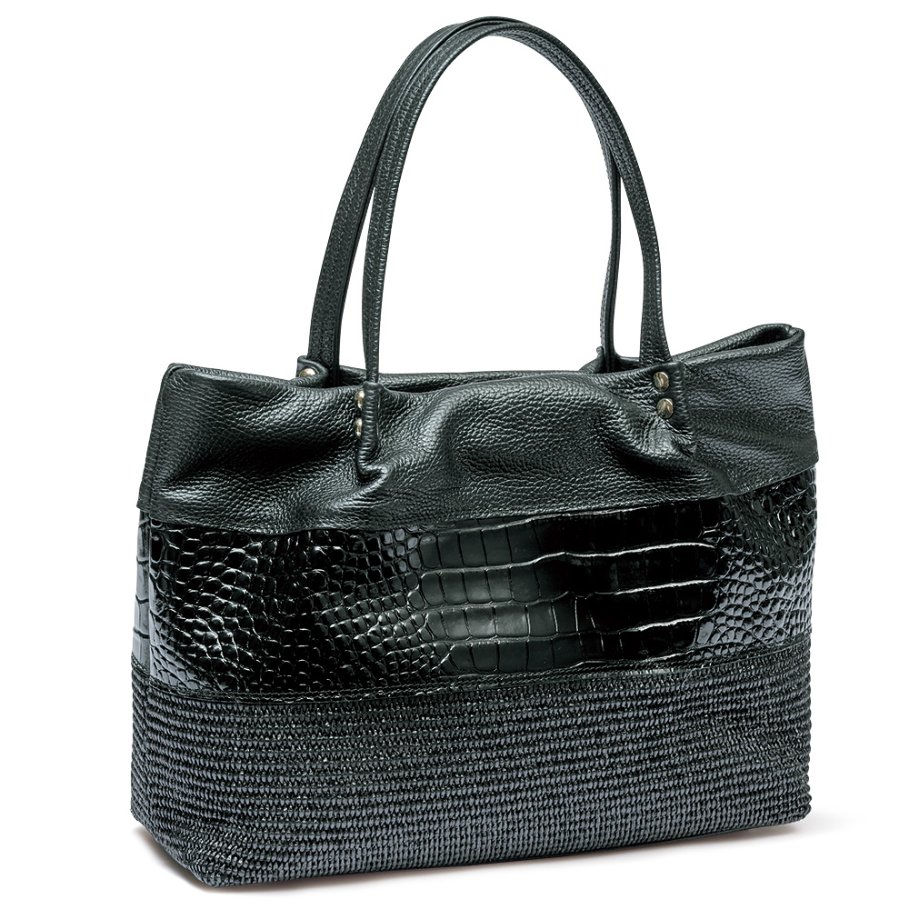 A4が入る異素材使いトートバッグ