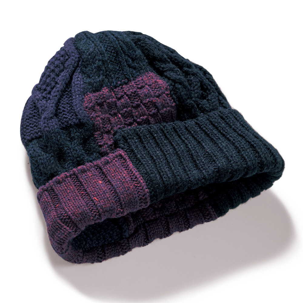 ケーブルニットキャップ