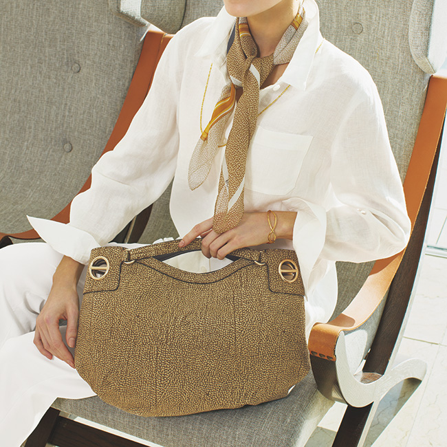 ラムスウェード2ウェイハンドバッグ