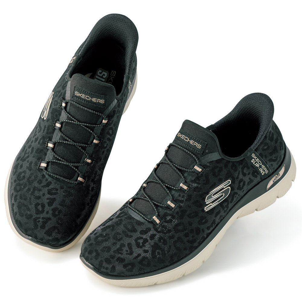 シャドーレオパード柄スリップオン／スリップインズ