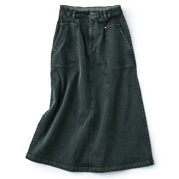 裏起毛ストレッチデニムスカート