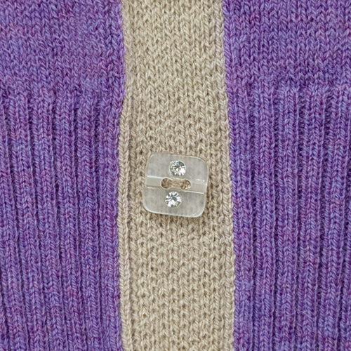 配色ウールニットプルオーバー