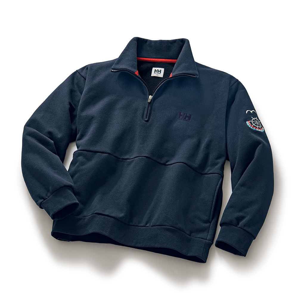 マリンエンブロイド･ハーフジップスウェットプルオーバー