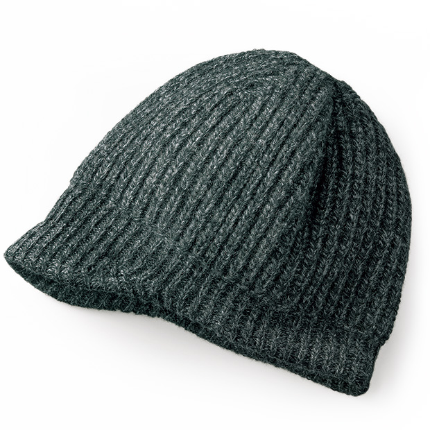 ミニバイザー付ニットキャップ