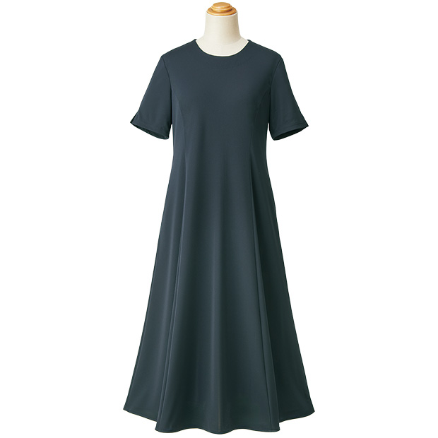 きちんと見えジャージーワンピース