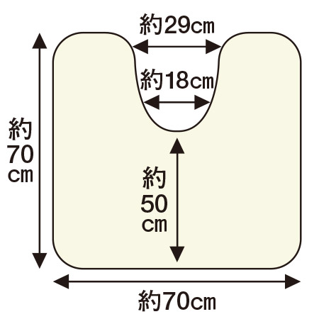 トイレの足元マット／2枚組