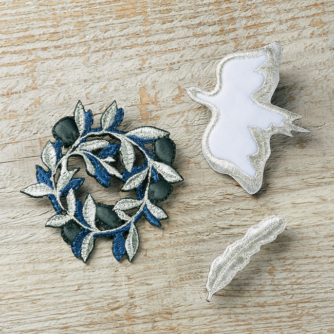 刺しゅうブローチ3点セット／ノアの方舟