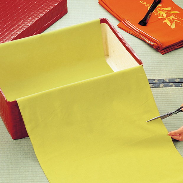 黄蘗染め衣装包み