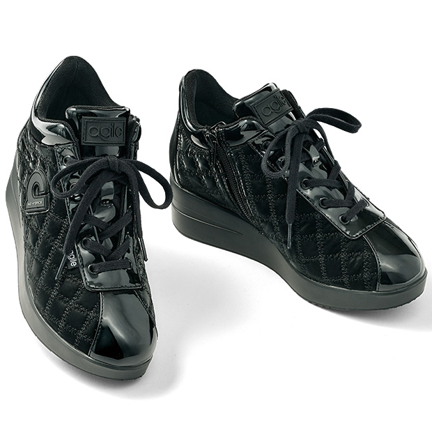 キルトデザインハイソールスニーカー