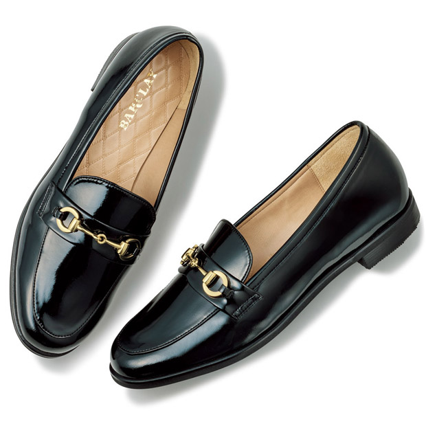 晴雨兼用エナメルビットローファー