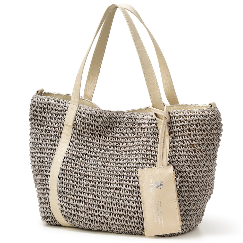 ペーパー素材の2ウェイトートバッグ