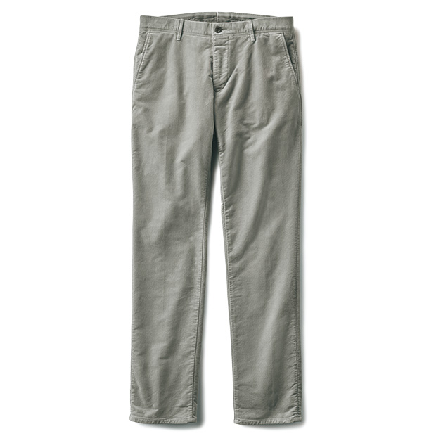 ダイヤゴナルベルベット製品染めストレッチパンツ／100