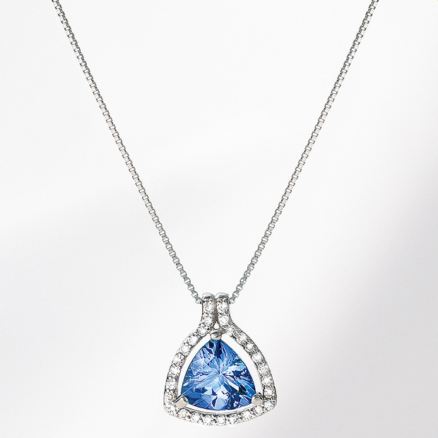 PT タンザナイト0.80ctUP トリリアントネックレス
