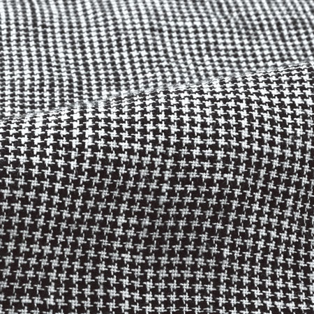 リトアニアリネン千鳥柄クルーネックブラウス