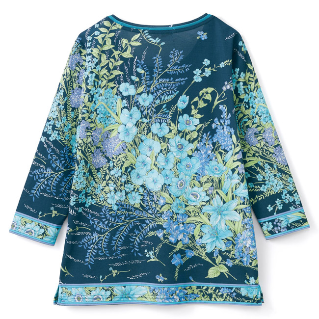 花咲くプリントプルオーバー